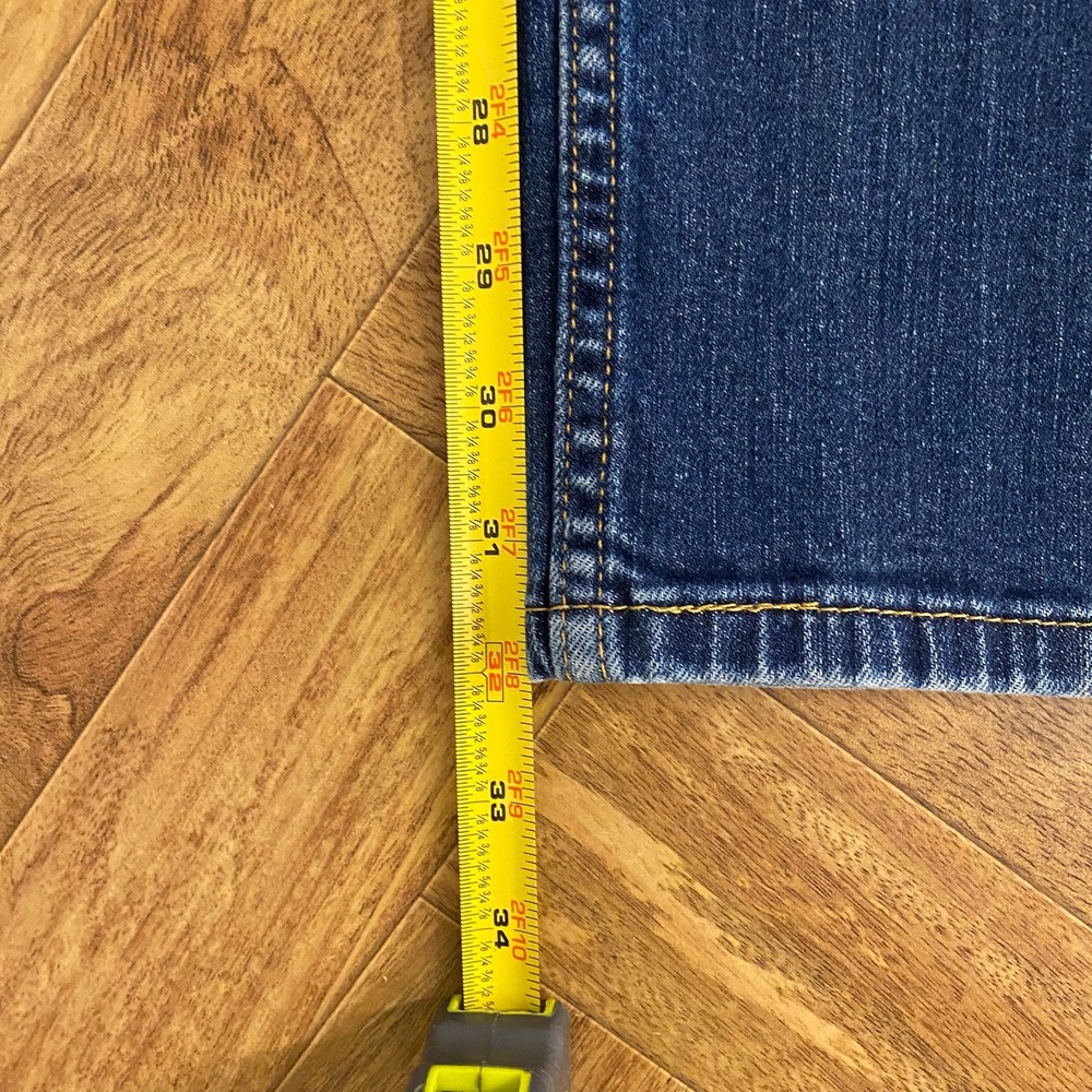 Levis 513 Slim Straight Jeans Mens 36x34 Dark Wash Blue Denim Stretch 08513-0183 - Picture 5 of 9